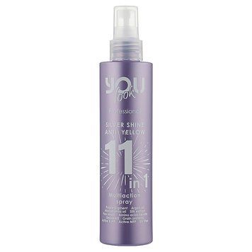 YouLook multiaction spray 11in1 Silver Shine Anti Yellow Багатофункційний засіб для блондинок 11 в 1 200 мл YL0021 фото