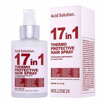 HollySkin Acid Solution Thermo Protective Hair Spray 17 in 1 Термозахист для волосся 200 мл HLS0005 фото