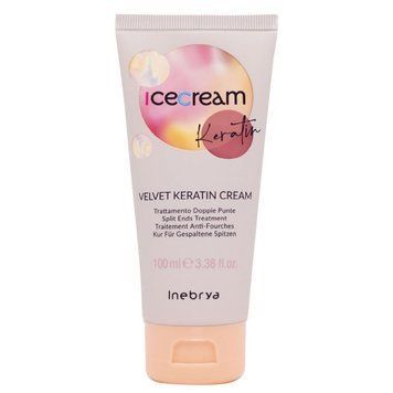 Inebrya Ice Cream Keratin Velvet Keratin Cream Крем з кератином проти посічених кінчиків (New Design) 100 мл IN0024 фото